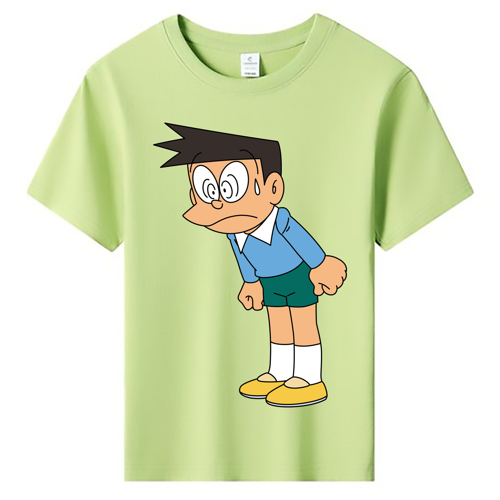 （画像用） ドラえもん 骨川 スネ夫 Doraemon Honekawa Suneo 綿100％キッズTシャツ（フロントプリント）